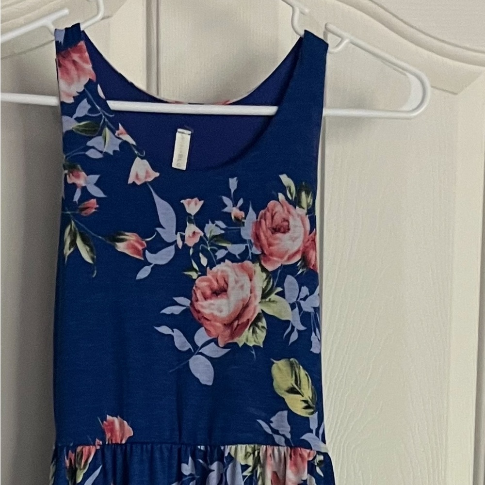 Floral Blue Maxi Dress